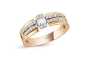 0.26 Karat Baguette Stone Set Diamond Ring