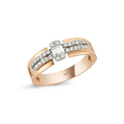 0.26 Karat Baguette Stone Set Diamond Ring