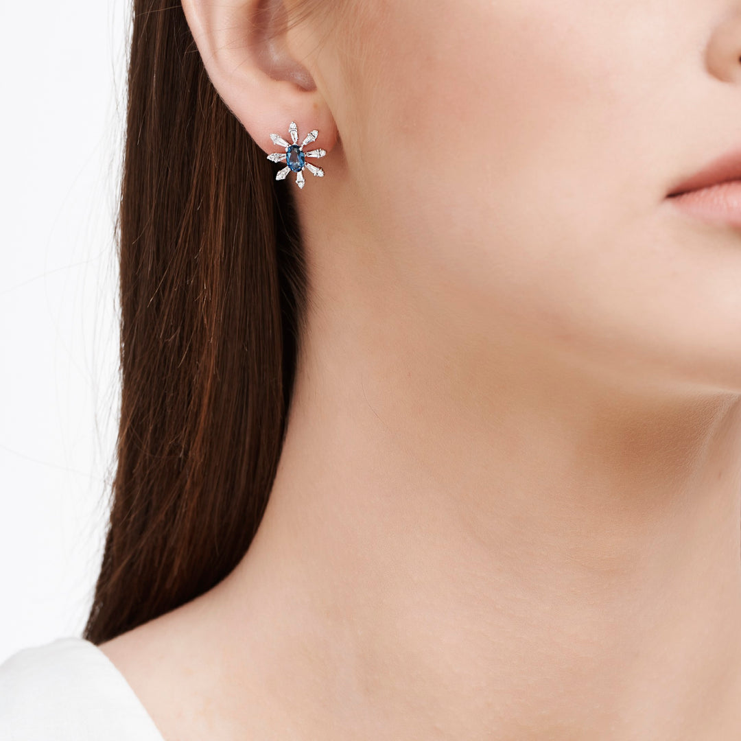 1.55 Karat Londra Mavisi Diamond Earrings