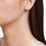 0.99 Karat Diamond Sapphire Earrings