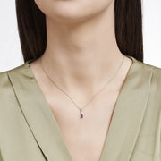 0.29 Karat Diamond Sapphire Necklace