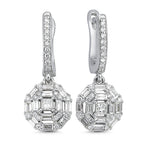 Load image into Gallery viewer, 1.22 Karat Baguette Stone Set Diamond Earrings