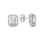 Load image into Gallery viewer, 0.44 Karat Baguette Stone Set Diamond Earrings