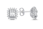 0.69 Kara Baguette Stone Set Diamond Earrings