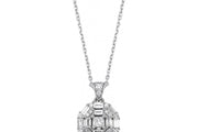 0.56 Karat Baguette Stone Set Diamond Necklace