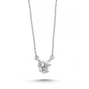 0.09 Karat Baguette Stone Set Diamond Necklace
