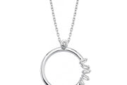 0.16 Karat Baguette Stone Set Diamond Necklace