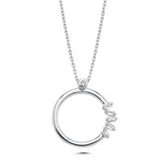 0.16 Karat Baguette Stone Set Diamond Necklace
