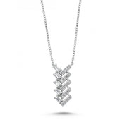 0.34 Karat Baguette Stone Set Diamond Necklace