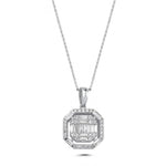 Load image into Gallery viewer, 0.53 Karat Baguette Stone Set Diamond Necklace