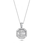 0.53 Karat Baguette Stone Set Diamond Necklace