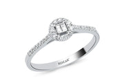 0.20 Karat Baguette Stone Set Diamond Ring