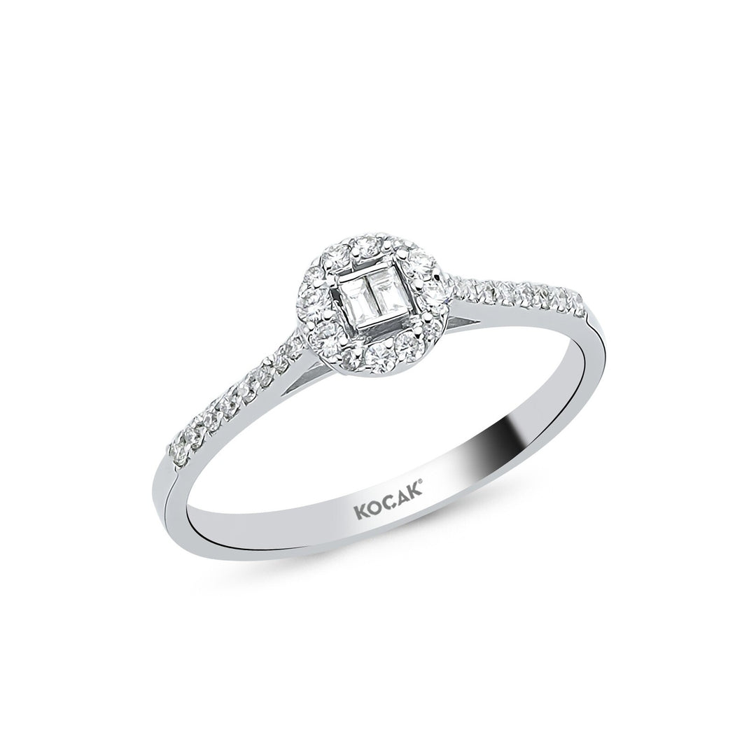 0.20 Karat Baguette Stone Set Diamond Ring