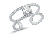 0.34 Karat Baguette Stone Set Diamond Ring