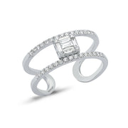 0.34 Karat Baguette Stone Set Diamond Ring