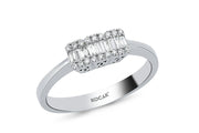 0.16 Karat Baguette Stone Set Diamond Ring