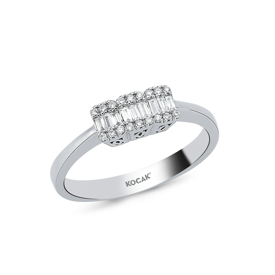 0.16 Karat Baguette Stone Set Diamond Ring