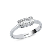 0.16 Karat Baguette Stone Set Diamond Ring