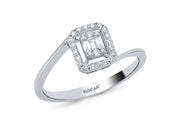 0.16 Karat Baguette Diamond Ring