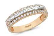 0.45 Karat Baguette Stone Set Diamond Ring