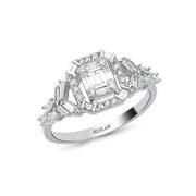 0.50 Karat Baguette Stone Set Diamond Ring