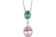 2.52 Karat Rose Kuvars Diamond Necklace