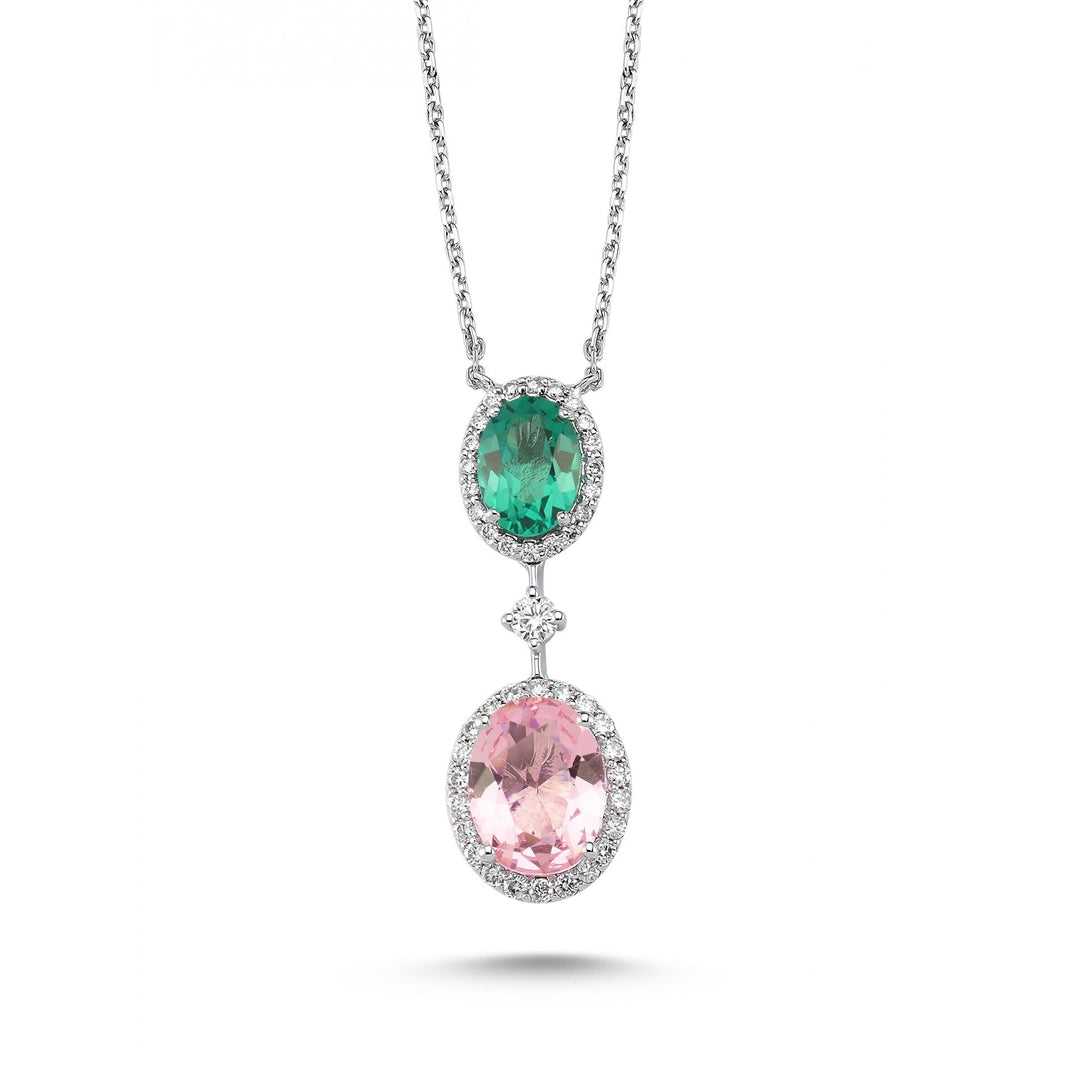 2.52 Karat Rose Kuvars Diamond Necklace