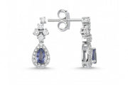 0.87 Karat Diamond Multi Sapphire Earrings