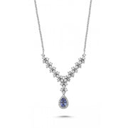 1.61 Karat Diamond Multi Sapphire Necklace