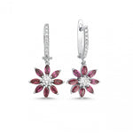 Load image into Gallery viewer, 1.96 Karat Diamond Rhodolite Earrings