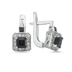 Load image into Gallery viewer, 2.02 Karat Diamond Sapphire Earrings