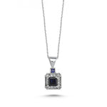 Load image into Gallery viewer, 0.84 Karat Diamond Sapphire Necklace