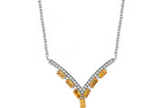 1.16 Karat Diamond Multi Sapphire Necklace