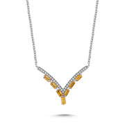 1.16 Karat Diamond Multi Sapphire Necklace