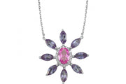3.85 Karat Diamond Sapphire Alexandriteeee Necklace
