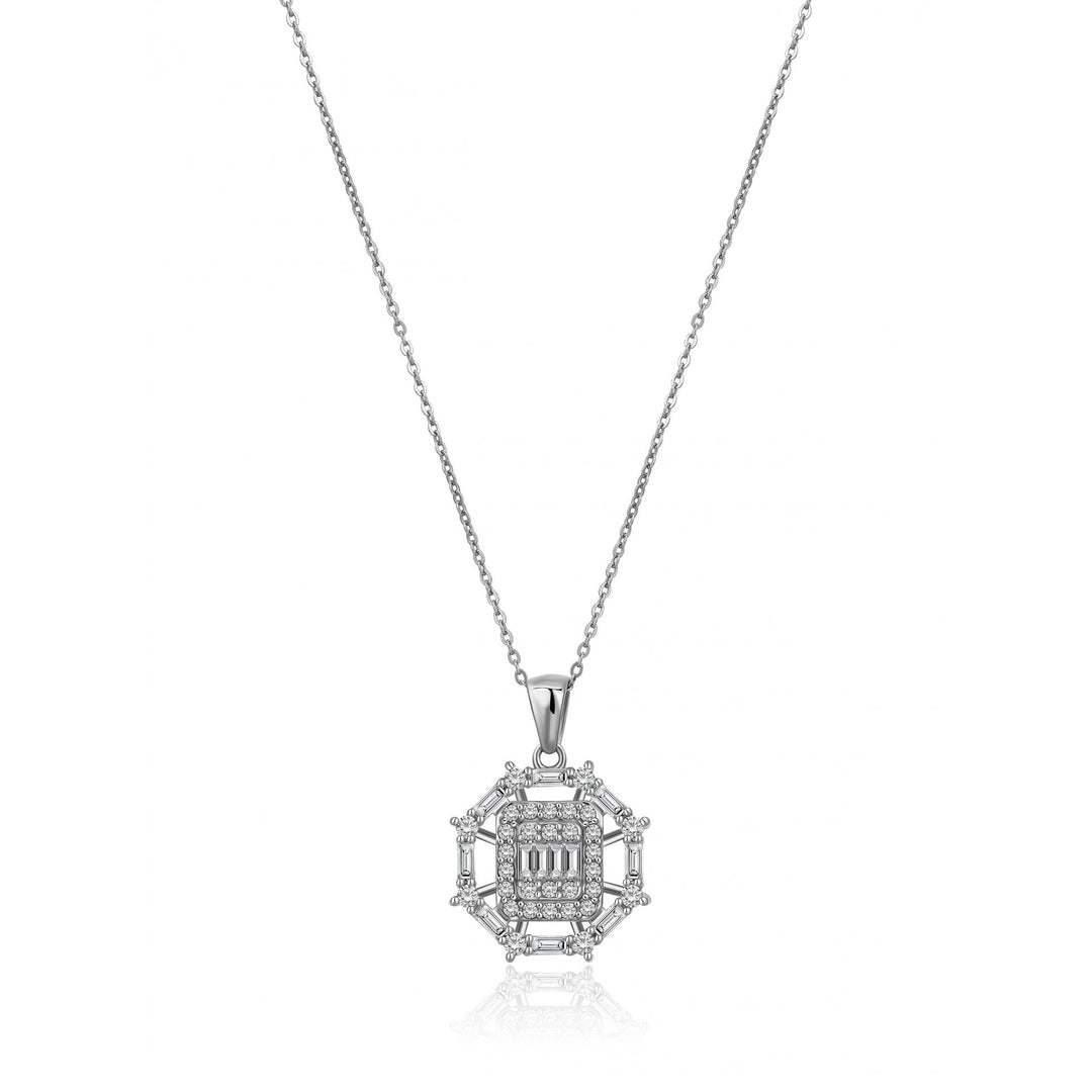Alesta Diamond Baguette Necklace
