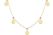 14ct Teardrop Motif Gold Necklace
