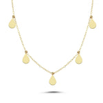 Load image into Gallery viewer, 14ct Teardrop Motif Gold Necklace