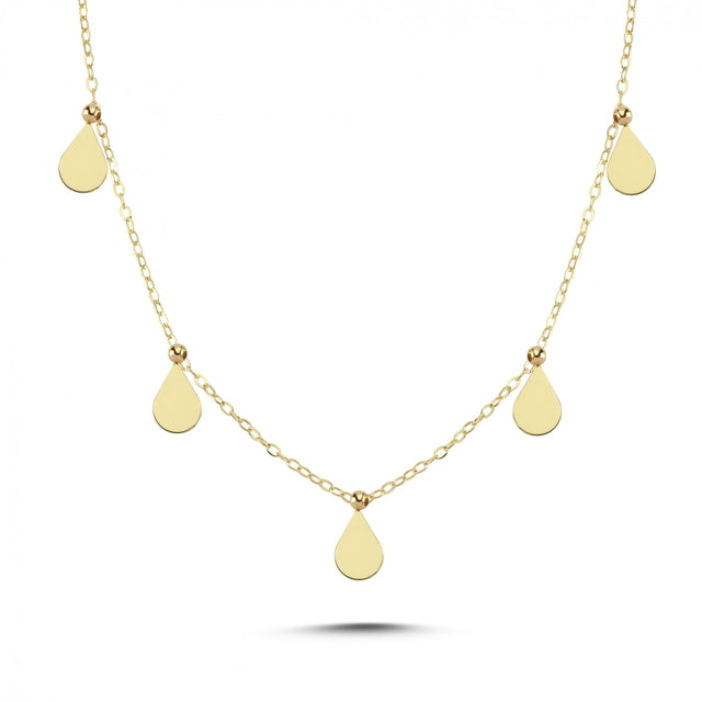 14ct Teardrop Motif Gold Necklace