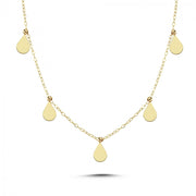 14ct Teardrop Motif Gold Necklace