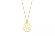 14ct Flower Motif Yellow Gold Necklace