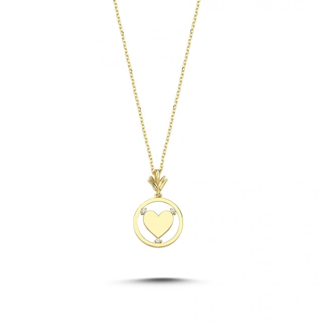 14ct Heart Motif Gold Necklace