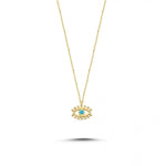 Load image into Gallery viewer, 14ct Eye Motif Gold Necklace