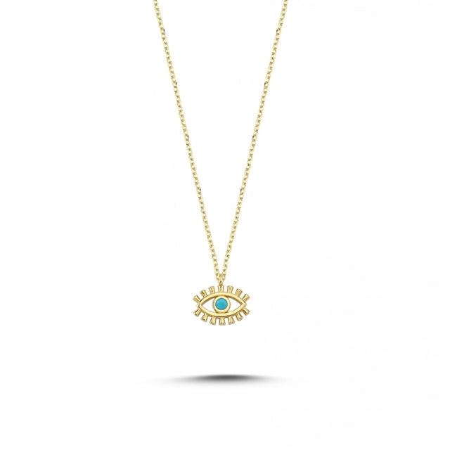14ct Eye Motif Gold Necklace