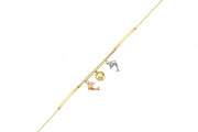 14ct Double Dolphin Motif Gold Bracelet