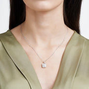 0.78 Karat Baguette Diamond Necklace