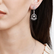 1.55 Karat Baguette Stone Set Diamond Earrings