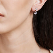 0.87 Karat Diamond Multi Sapphire Earrings