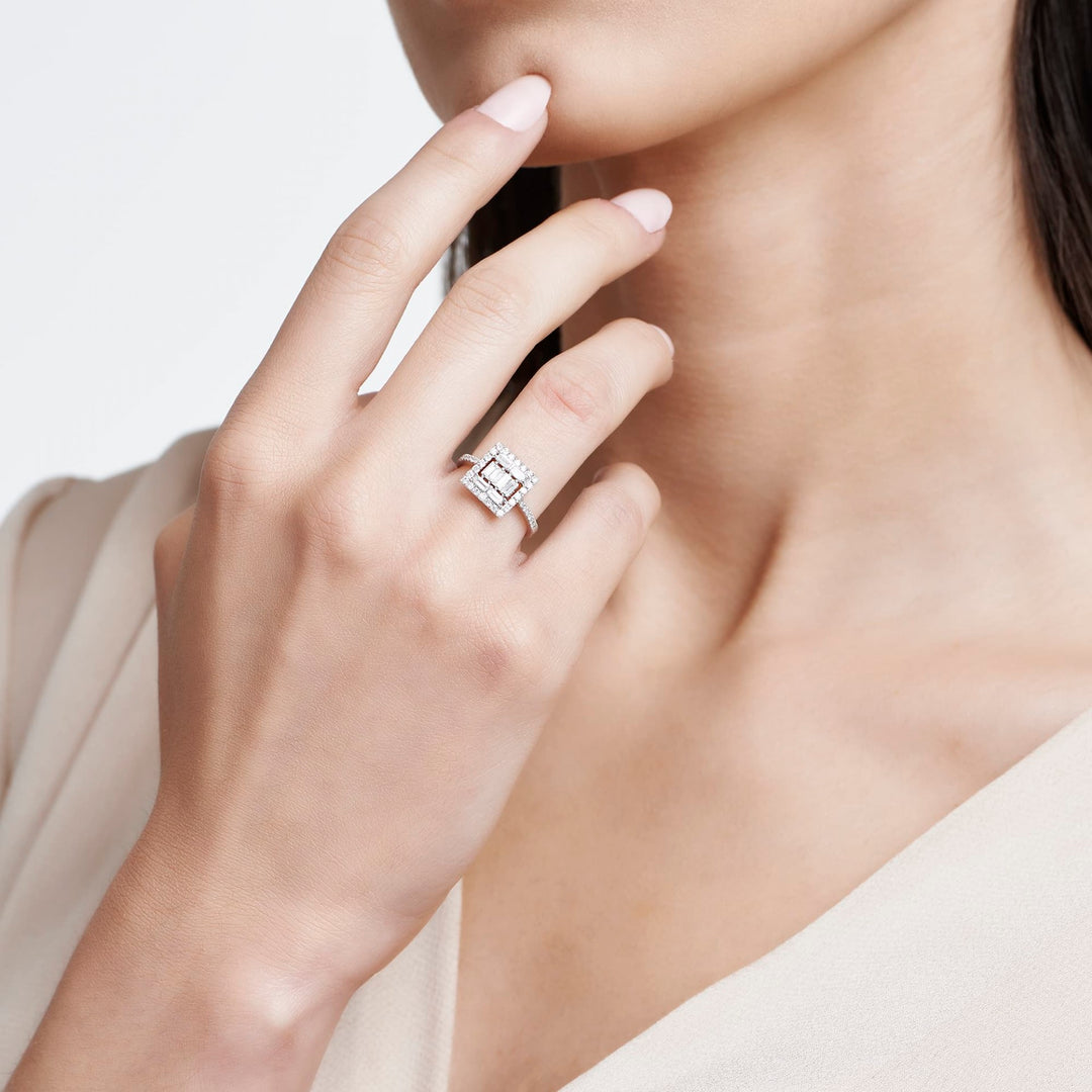 0.81 Karat Baguette Diamond Ring