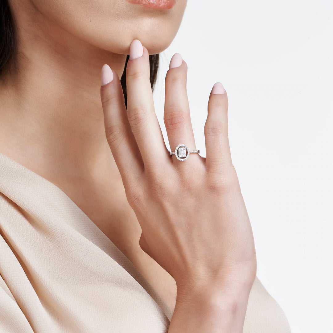 0.44 Karat Baguette Diamond Ring